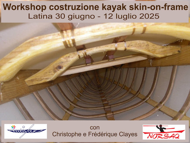 Workshop di costruzione kayak skin-on-frame con Christophe e Frédérique Clayes