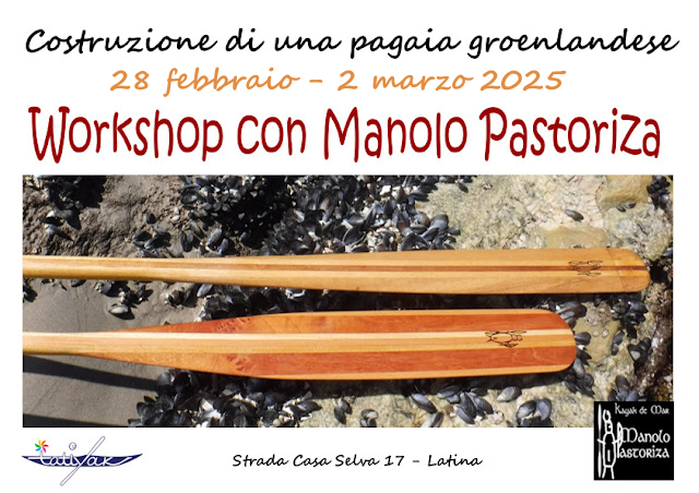 Workshop 2025 con Manolo Pastoriza per costruire pagaie groenlandesi!